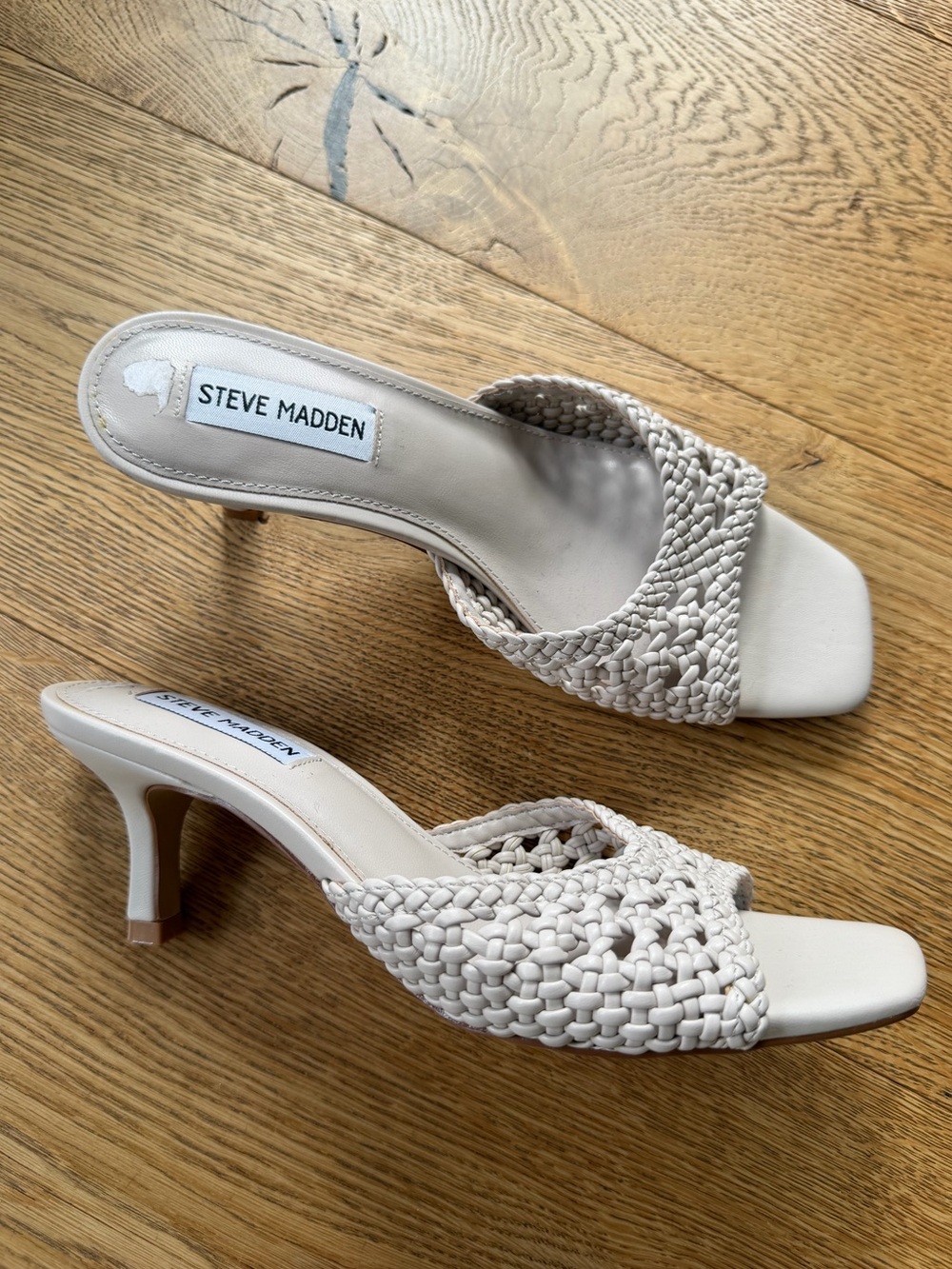 Steve Madden Woven Kitten Heel Mule’s